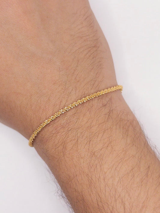 PULSERA CORDON BRILLO 21CM ORO LAMINADO 18K