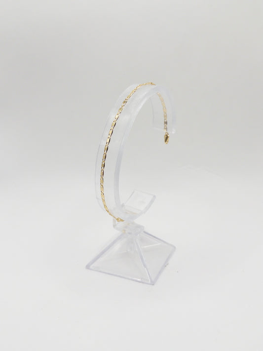 PULSERA ESPEJO 21CM ORO LAMINADO 18K