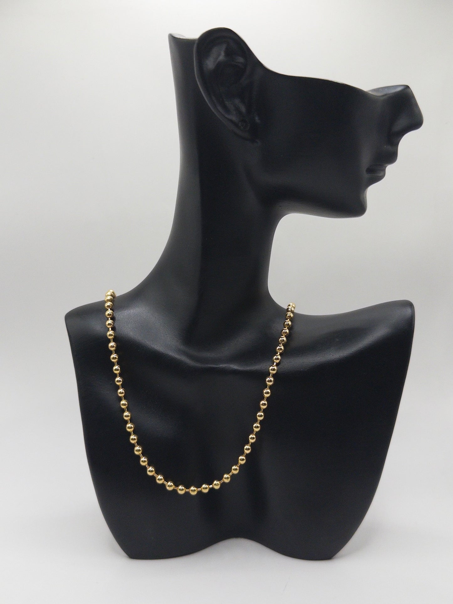 CADENA MILITAR LISA 65CM ORO LAMINADO 18K