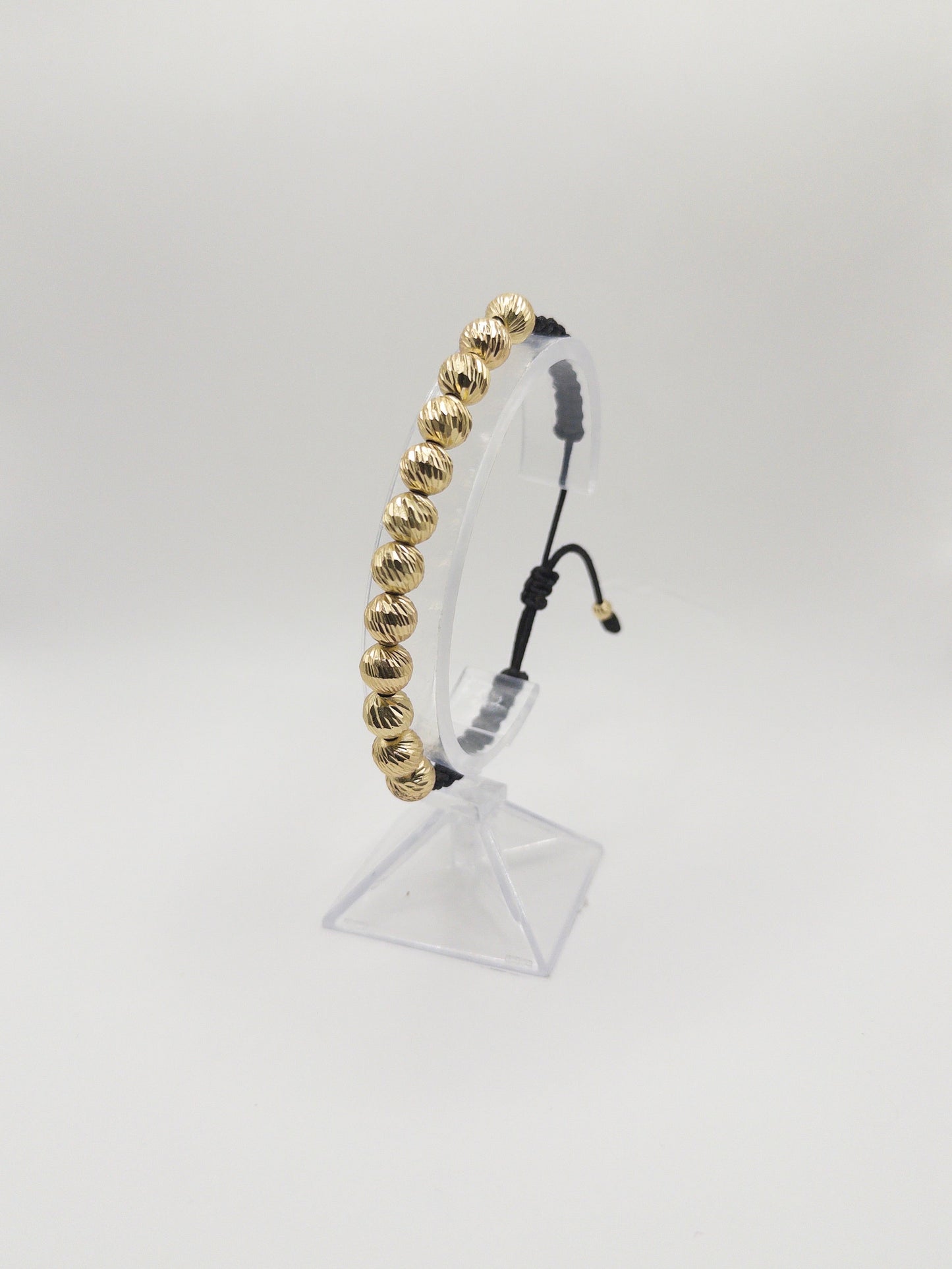 TEJIDA 12 BALINES #8 DIAMANTADOS ORO LAMINADO 18K