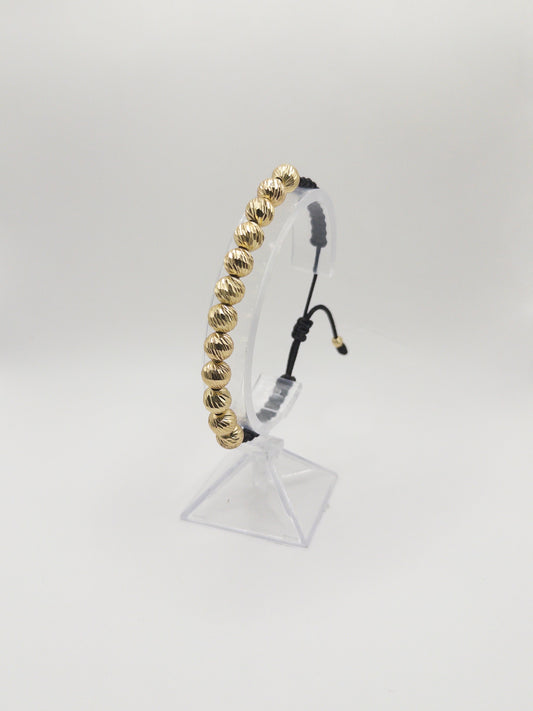 TEJIDA 12 BALINES #8 DIAMANTADOS ORO LAMINADO 18K