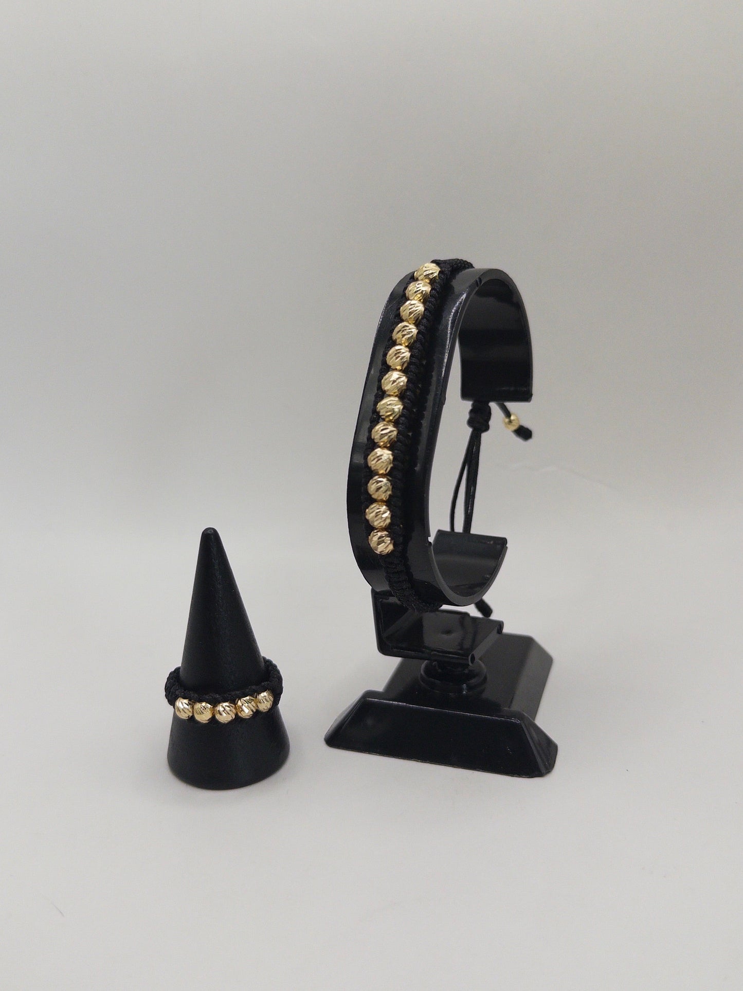 PROMOCION COMBO PULSERA TEJIDA + ANILLO ORO LAMINADO 18K