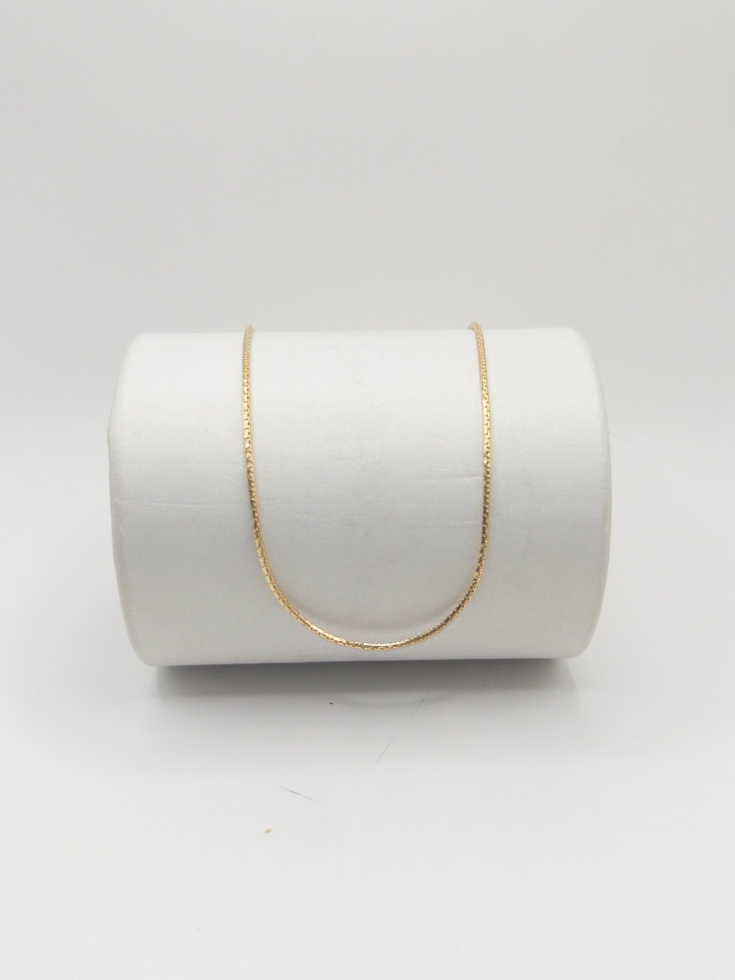 CADENA CUADRADA PREMIUM 60CM ORO LAMINADO 18K