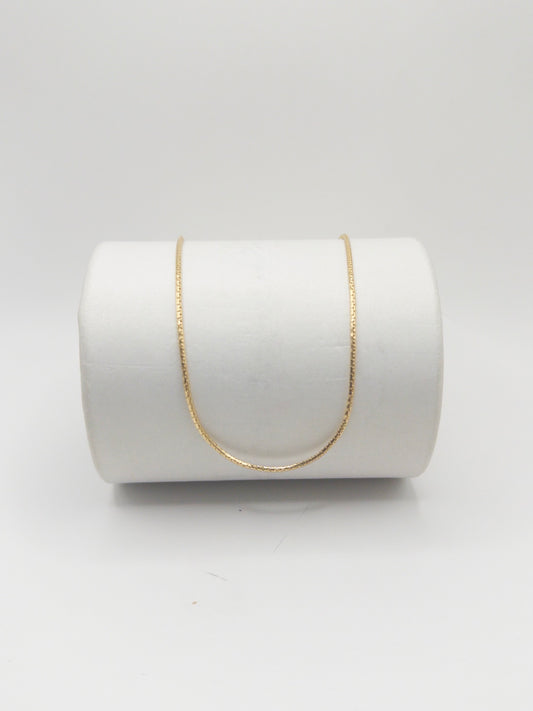 CADENA CUADRADA PREMIUM 60CM ORO LAMINADO 18K