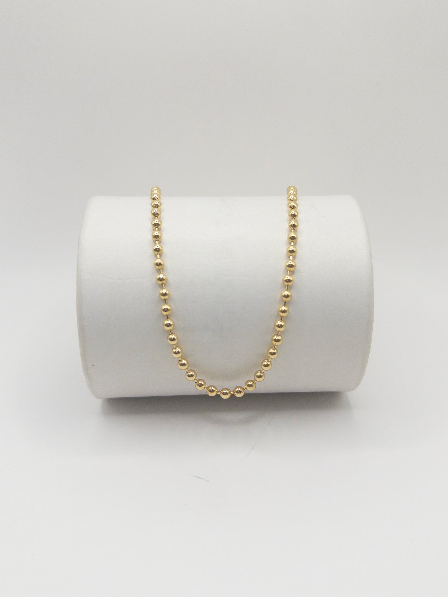CADENA MILITAR LISA 65CM ORO LAMINADO 18K