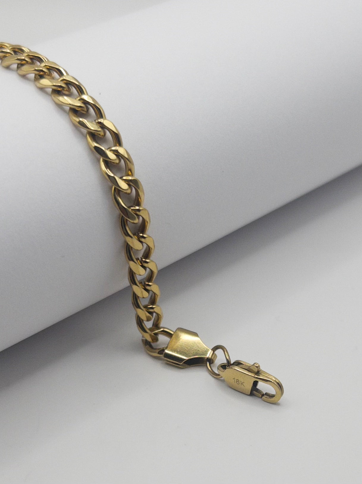 PULSERA CUBANA HOMBRE ORO LAMINADO 18K
