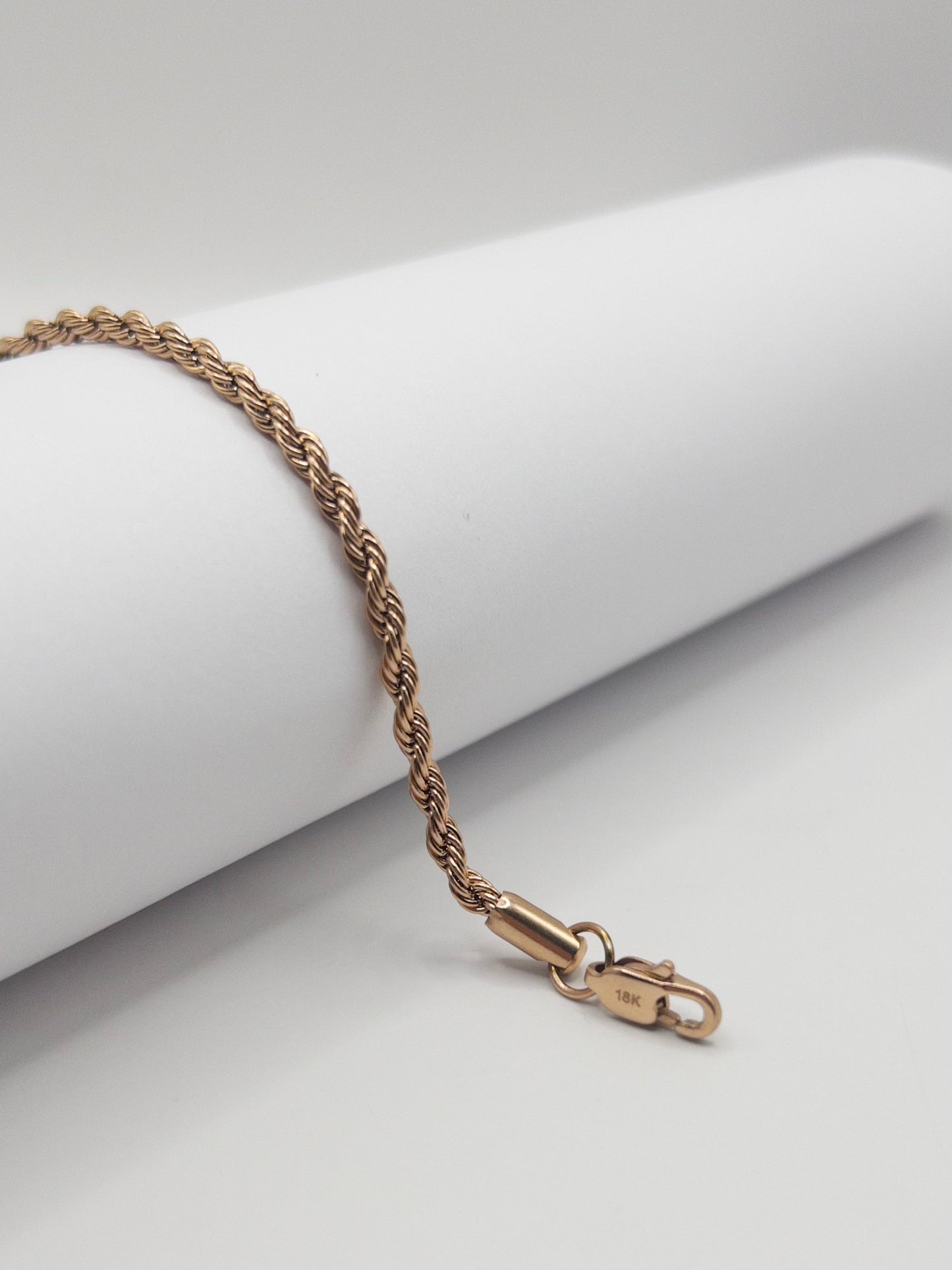 PULSERA LAZO ROSADA ORO LAMINADO 18K
