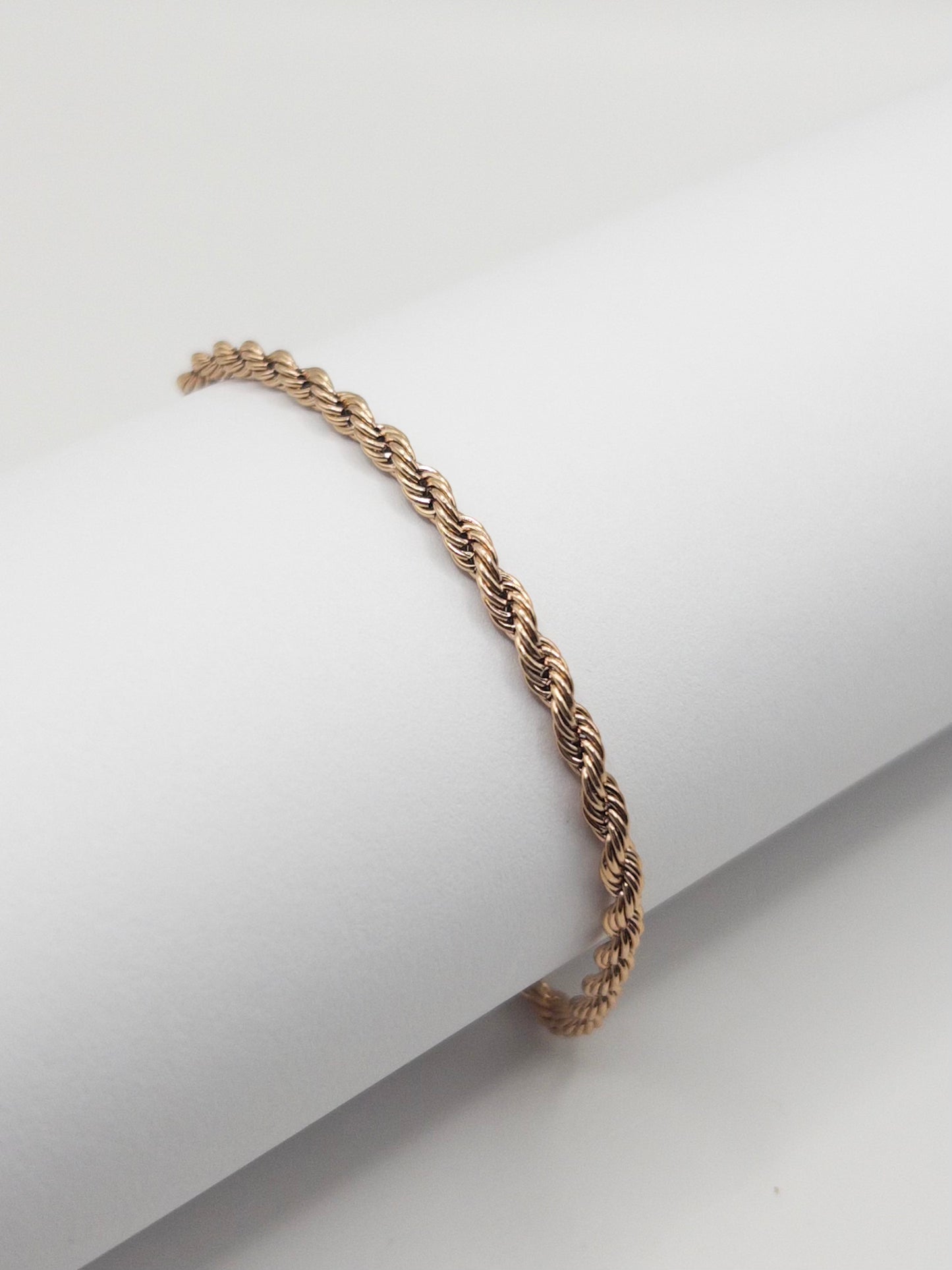 PULSERA LAZO ROSADA ORO LAMINADO 18K