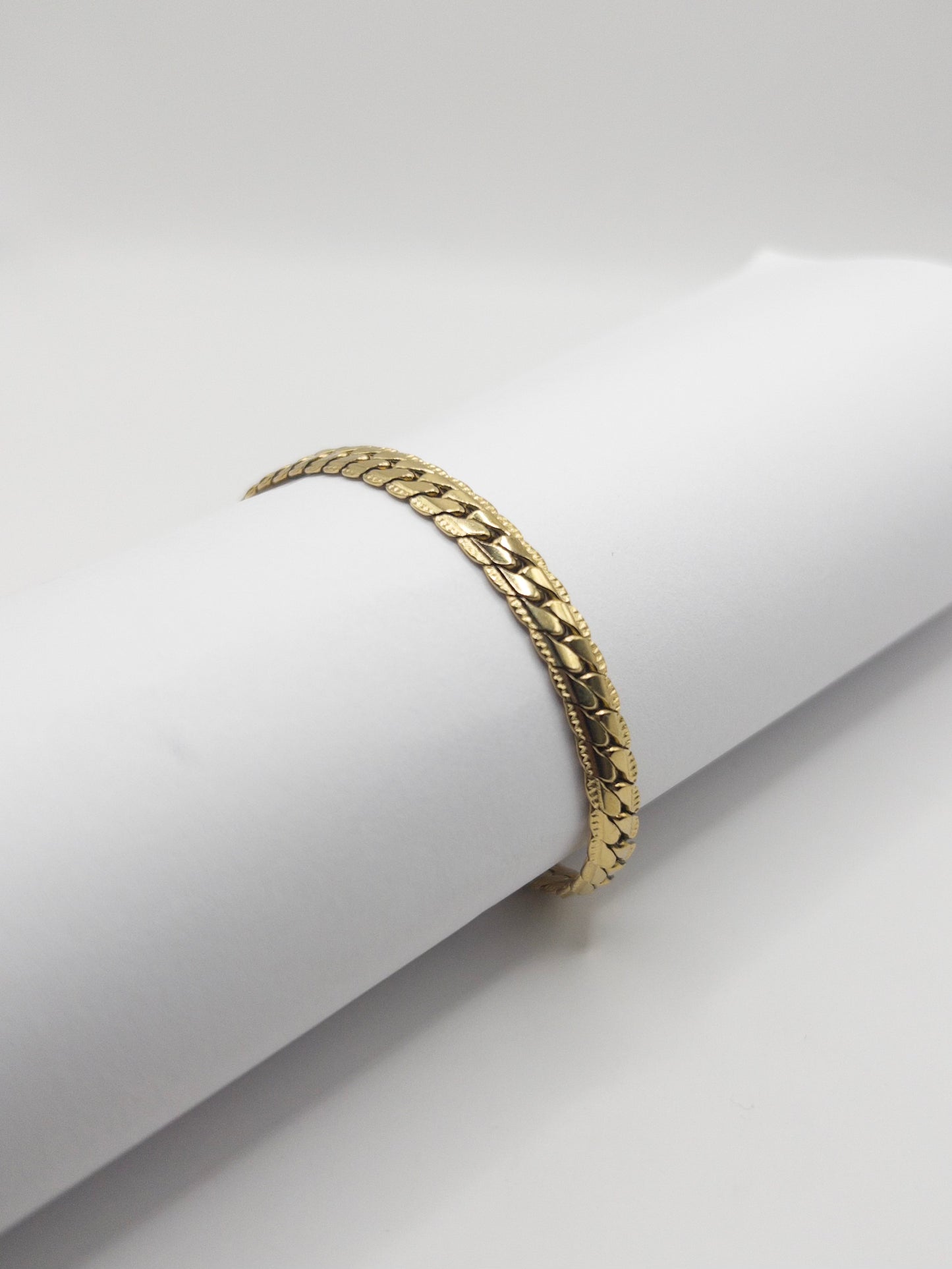 PULSERA GRABADA HOMBRE ORO LAMINADO 18K