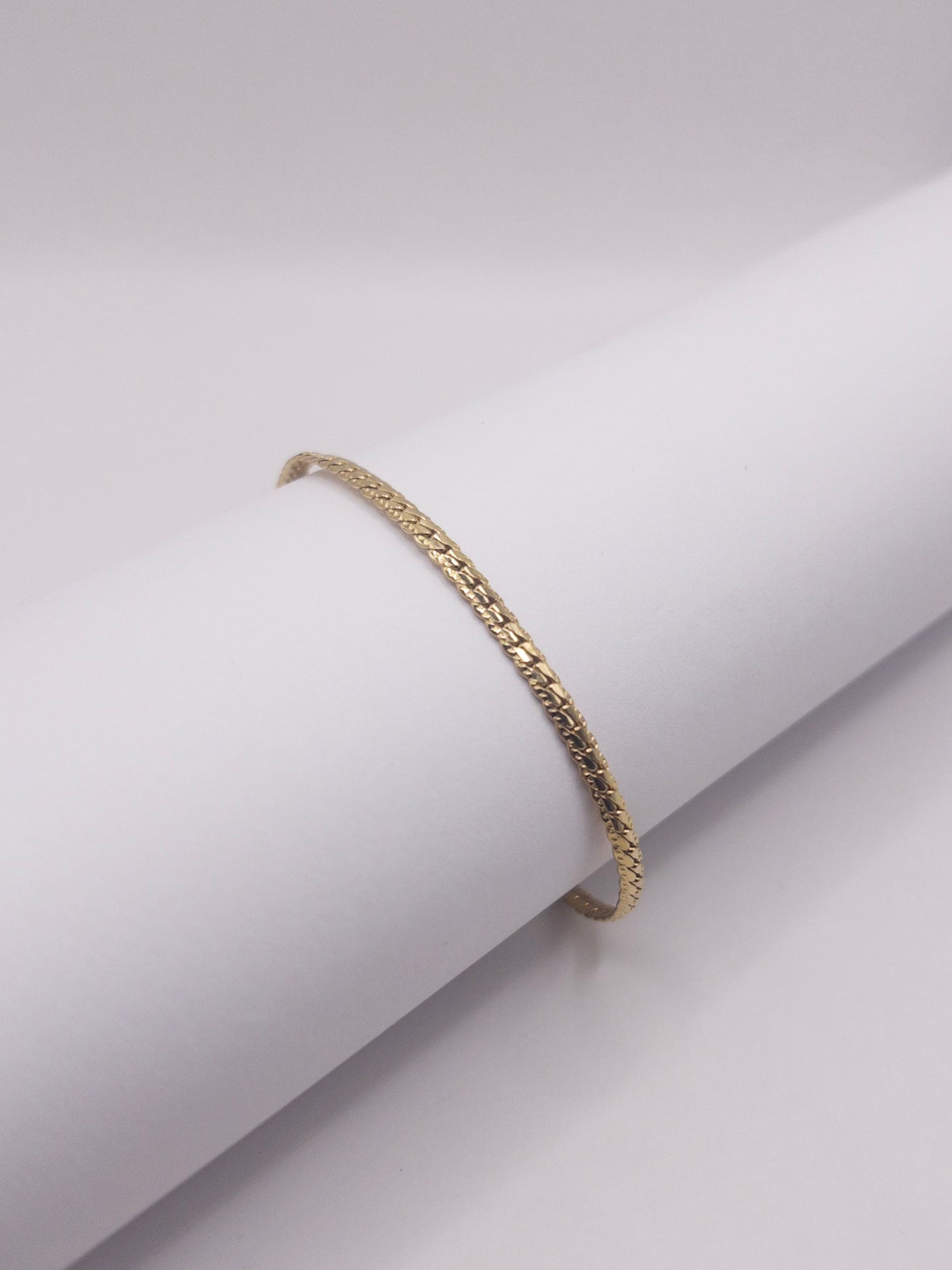 PULSERA GRABADA MUJER ORO LAMINADO 18K