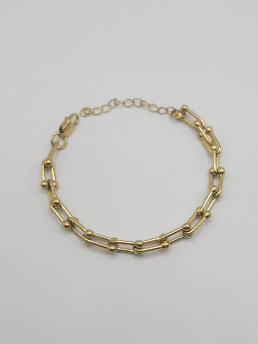 PULSERA ANCLA MUJER ORO LAMINADO 18K